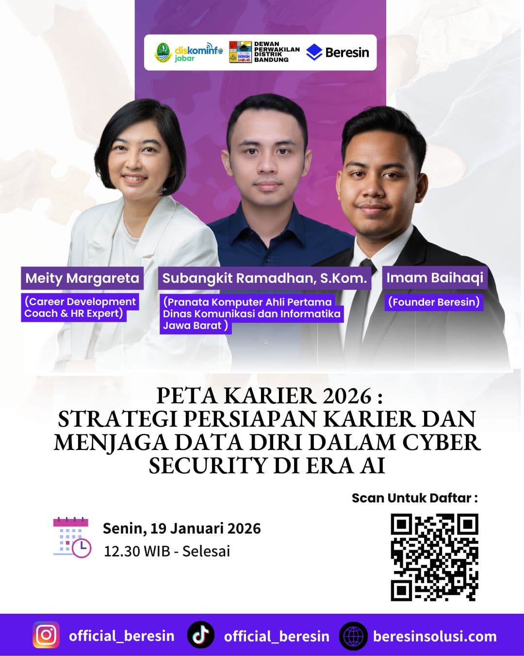 Seminar Peta Karier 2026: Strategi Persiapan Karier dan Menjaga Data Diri dalam Cyber Security di Era AI